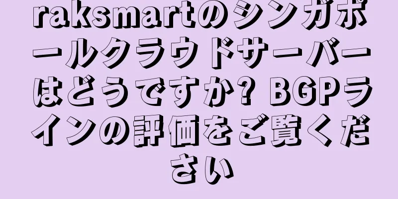 raksmartのシンガポールクラウドサーバーはどうですか? BGPラインの評価をご覧ください