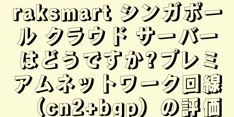 raksmart シンガポール クラウド サーバーはどうですか?プレミアムネットワーク回線（cn2+bgp）の評価