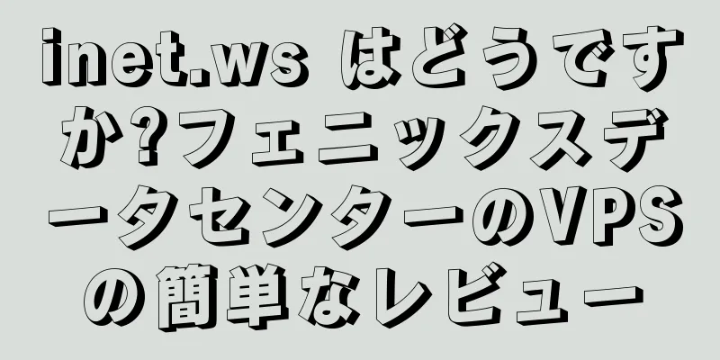 inet.ws はどうですか?フェニックスデータセンターのVPSの簡単なレビュー