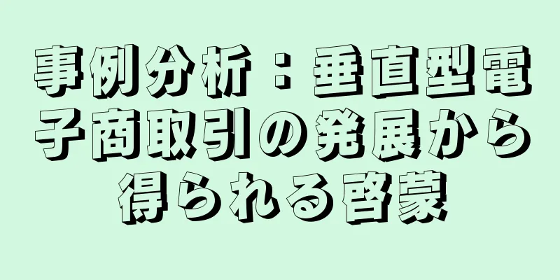 事例分析：垂直型電子商取引の発展から得られる啓蒙