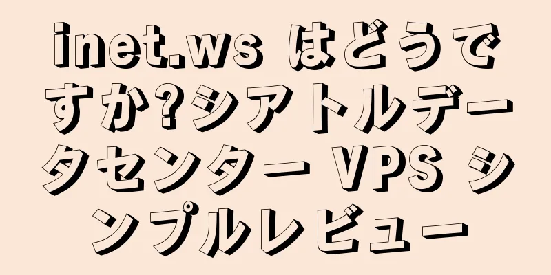 inet.ws はどうですか?シアトルデータセンター VPS シンプルレビュー