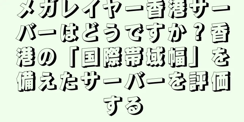 メガレイヤー香港サーバーはどうですか？香港の「国際帯域幅」を備えたサーバーを評価する