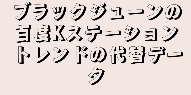ブラックジューンの百度Kステーショントレンドの代替データ