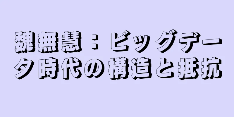 魏無慧：ビッグデータ時代の構造と抵抗