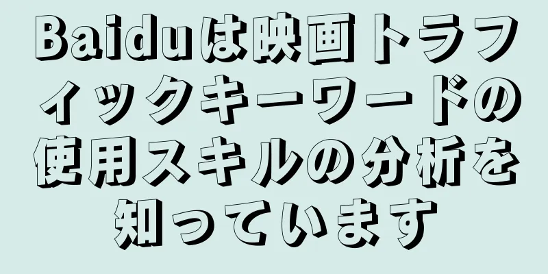 Baiduは映画トラフィックキーワードの使用スキルの分析を知っています