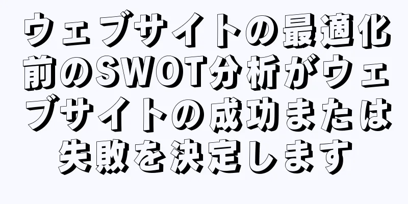 ウェブサイトの最適化前のSWOT分析がウェブサイトの成功または失敗を決定します