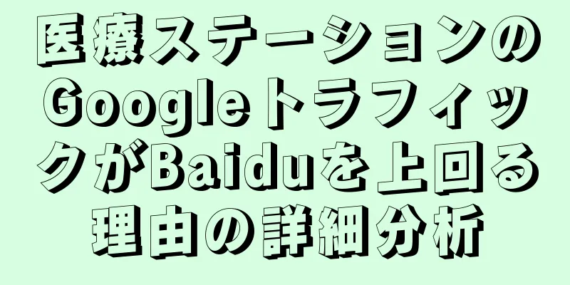 医療ステーションのGoogleトラフィックがBaiduを上回る理由の詳細分析