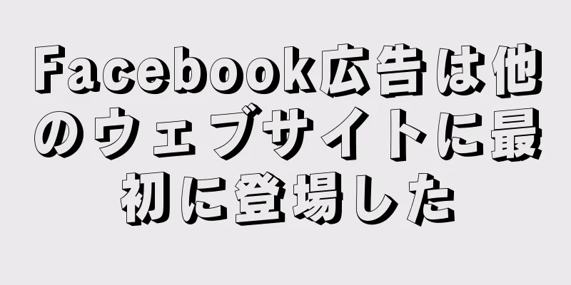 Facebook広告は他のウェブサイトに最初に登場した