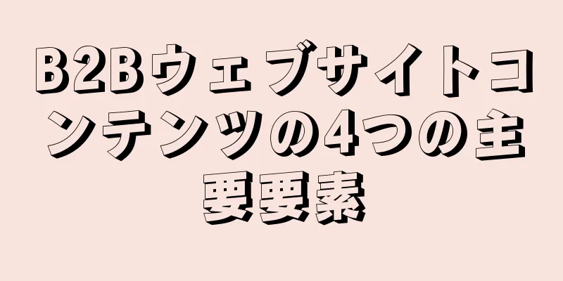 B2Bウェブサイトコンテンツの4つの主要要素