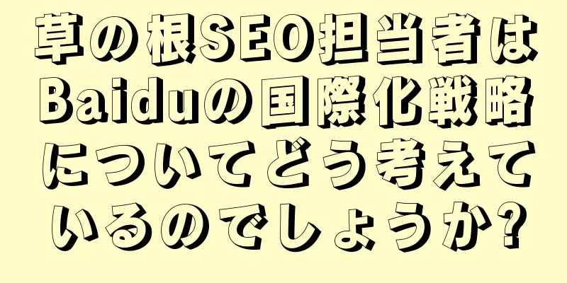 草の根SEO担当者はBaiduの国際化戦略についてどう考えているのでしょうか?