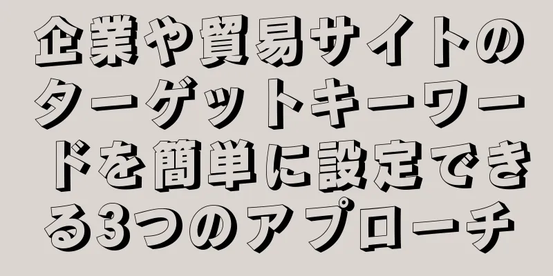 企業や貿易サイトのターゲットキーワードを簡単に設定できる3つのアプローチ