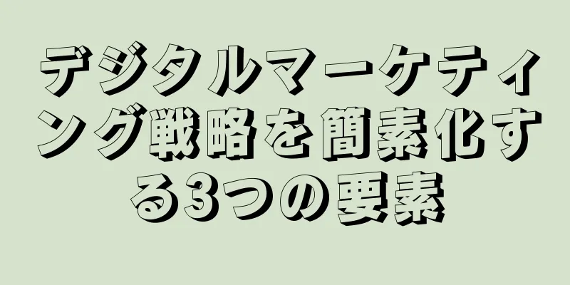 デジタルマーケティング戦略を簡素化する3つの要素