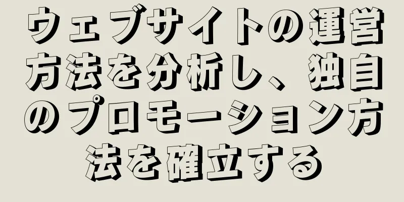 ウェブサイトの運営方法を分析し、独自のプロモーション方法を確立する