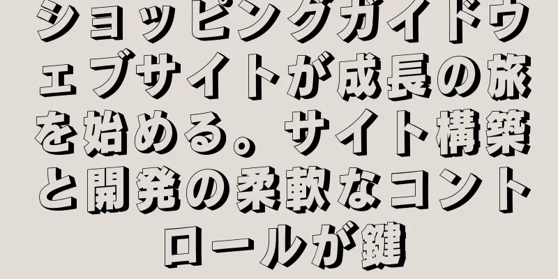ショッピングガイドウェブサイトが成長の旅を始める。サイト構築と開発の柔軟なコントロールが鍵
