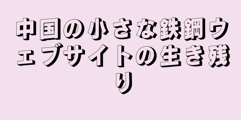 中国の小さな鉄鋼ウェブサイトの生き残り