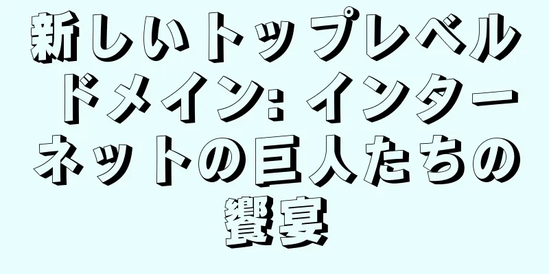 新しいトップレベルドメイン: インターネットの巨人たちの饗宴