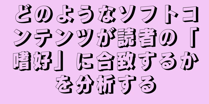 どのようなソフトコンテンツが読者の「嗜好」に合致するかを分析する