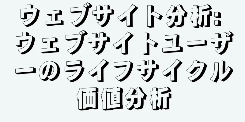 ウェブサイト分析: ウェブサイトユーザーのライフサイクル価値分析