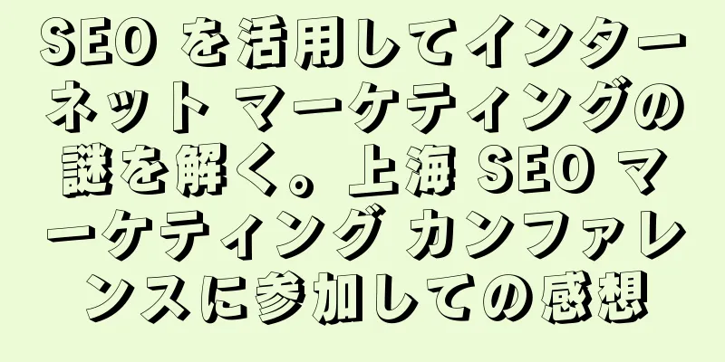SEO を活用してインターネット マーケティングの謎を解く。上海 SEO マーケティング カンファレンスに参加しての感想