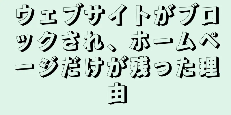 ウェブサイトがブロックされ、ホームページだけが残った理由