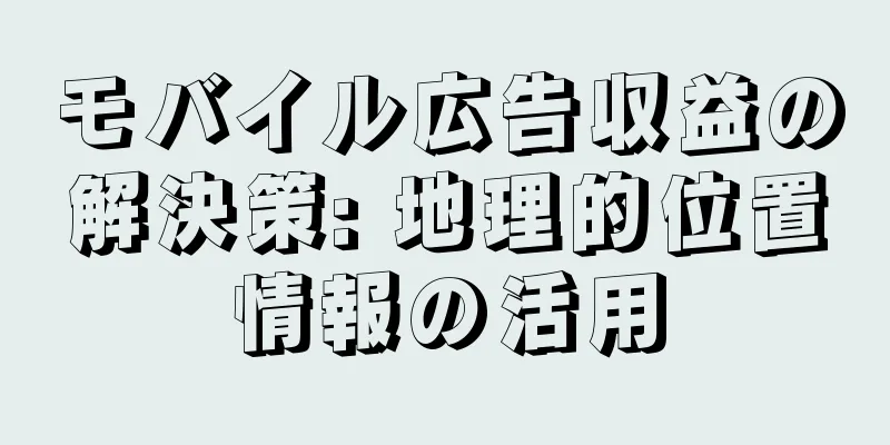モバイル広告収益の解決策: 地理的位置情報の活用