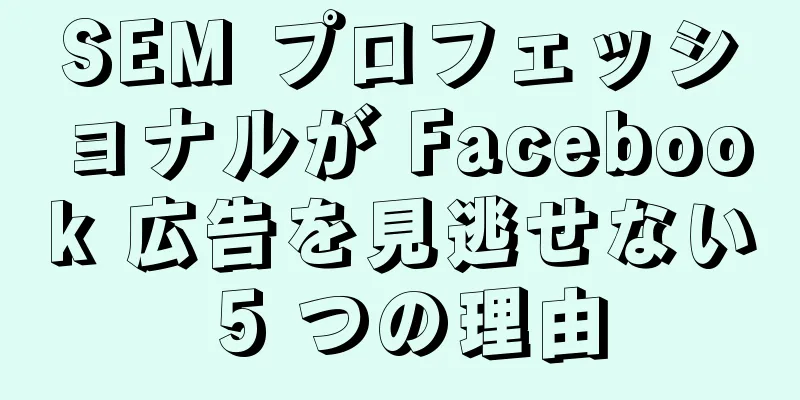 SEM プロフェッショナルが Facebook 広告を見逃せない 5 つの理由