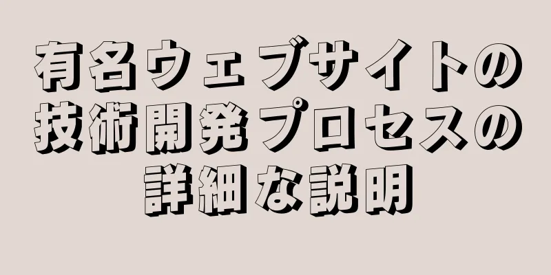 有名ウェブサイトの技術開発プロセスの詳細な説明
