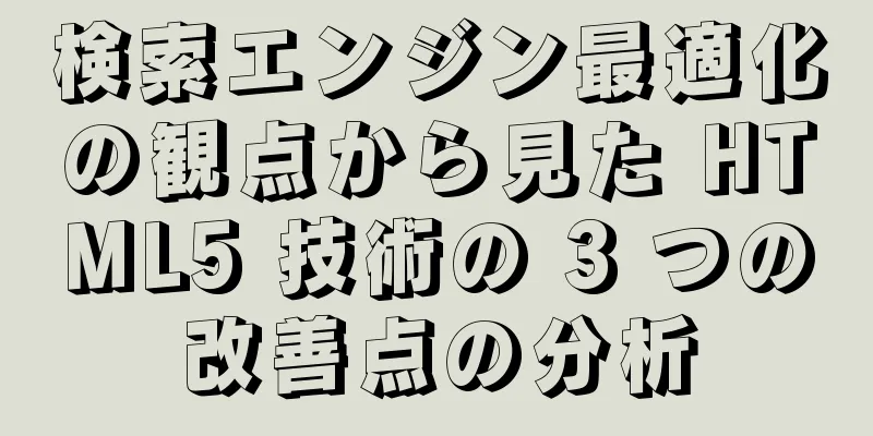 検索エンジン最適化の観点から見た HTML5 技術の 3 つの改善点の分析
