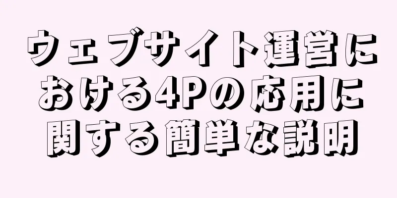 ウェブサイト運営における4Pの応用に関する簡単な説明