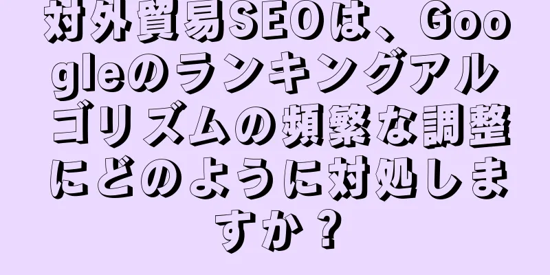 対外貿易SEOは、Googleのランキングアルゴリズムの頻繁な調整にどのように対処しますか？