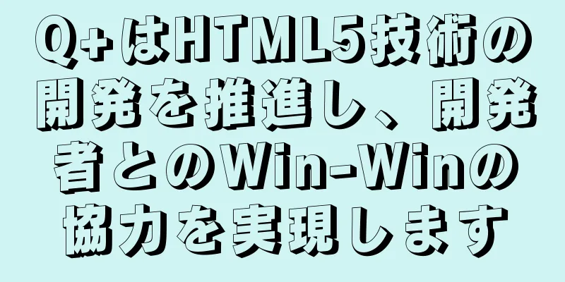 Q+はHTML5技術の開発を推進し、開発者とのWin-Winの協力を実現します