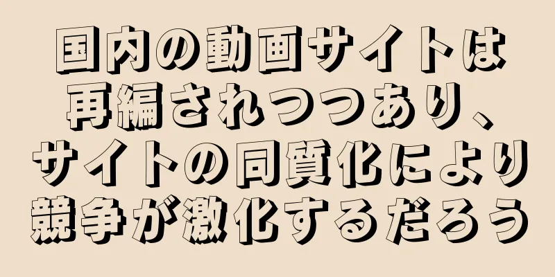 国内の動画サイトは再編されつつあり、サイトの同質化により競争が激化するだろう