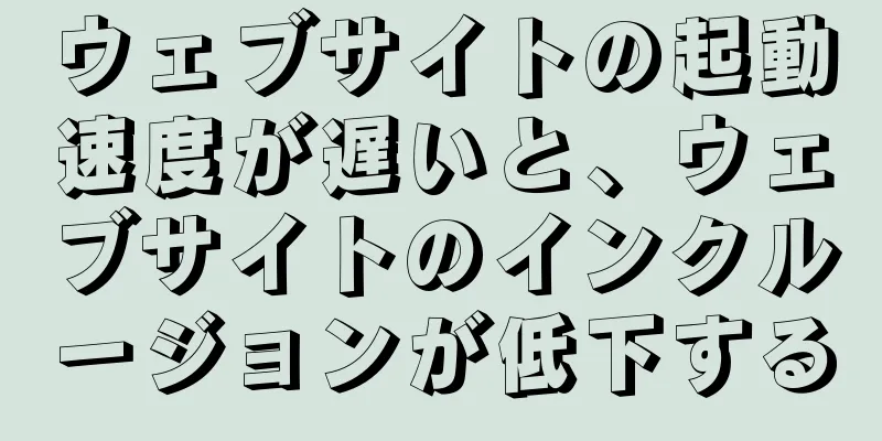 ウェブサイトの起動速度が遅いと、ウェブサイトのインクルージョンが低下する