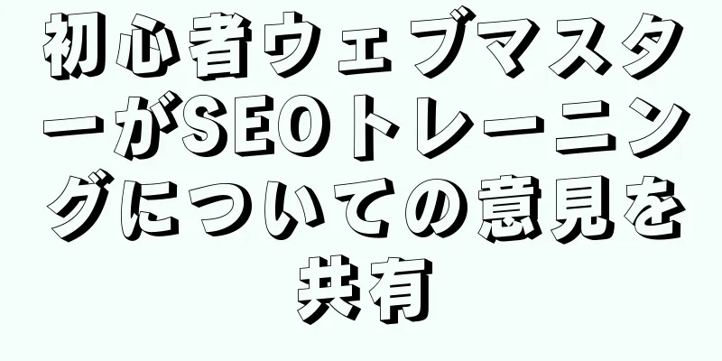 初心者ウェブマスターがSEOトレーニングについての意見を共有