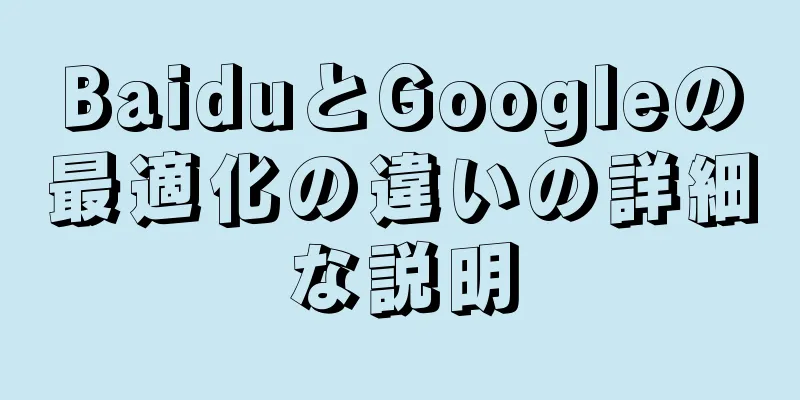 BaiduとGoogleの最適化の違いの詳細な説明