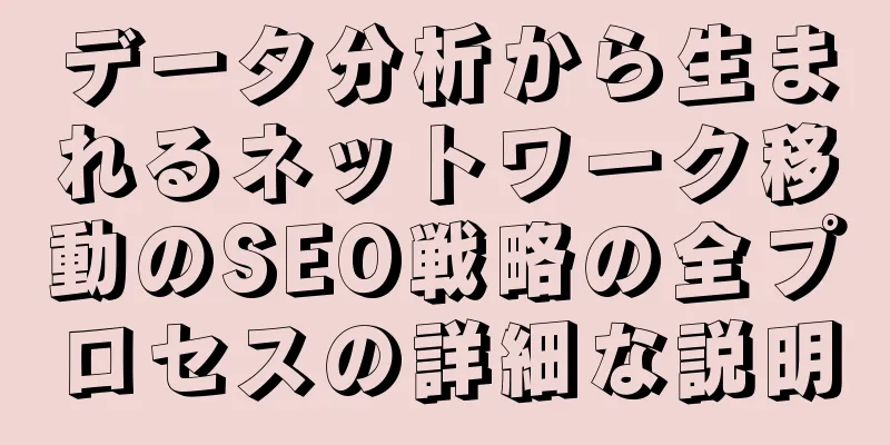 データ分析から生まれるネットワーク移動のSEO戦略の全プロセスの詳細な説明