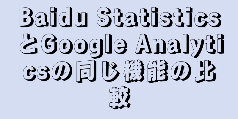 Baidu StatisticsとGoogle Analyticsの同じ機能の比較