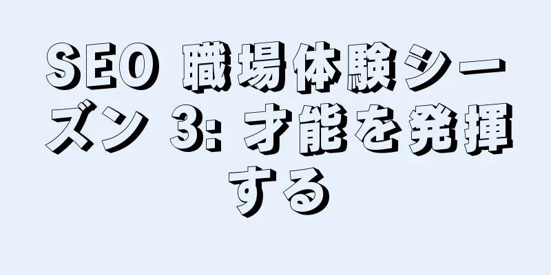 SEO 職場体験シーズン 3: 才能を発揮する