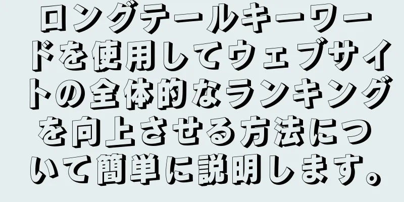 ロングテールキーワードを使用してウェブサイトの全体的なランキングを向上させる方法について簡単に説明します。