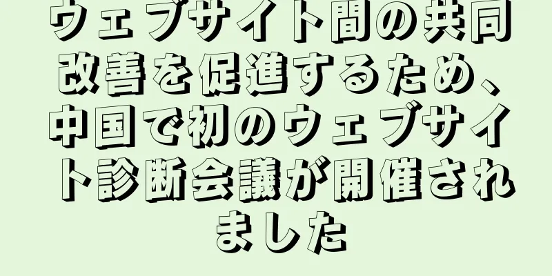 ウェブサイト間の共同改善を促進するため、中国で初のウェブサイト診断会議が開催されました