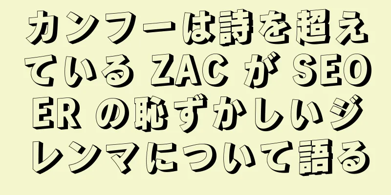 カンフーは詩を超えている ZAC が SEOER の恥ずかしいジレンマについて語る