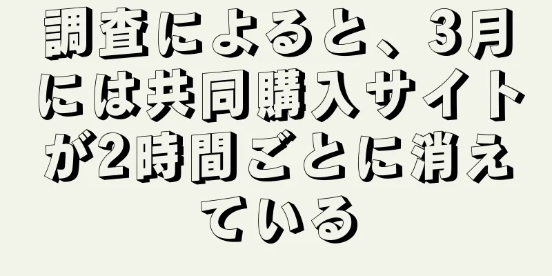 調査によると、3月には共同購入サイトが2時間ごとに消えている