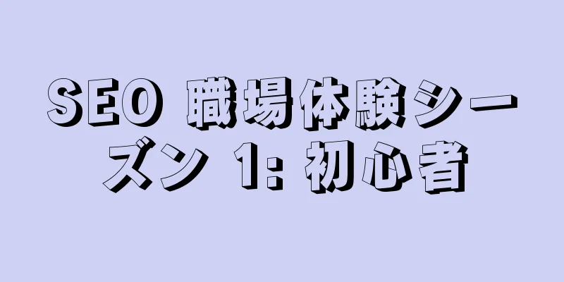 SEO 職場体験シーズン 1: 初心者