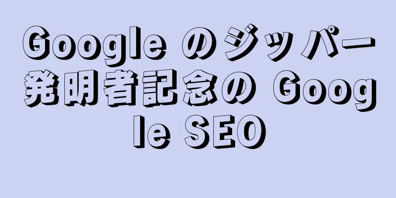 Google のジッパー発明者記念の Google SEO