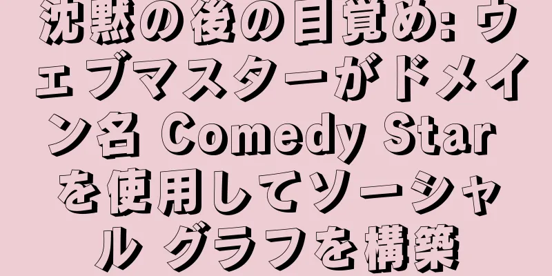 沈黙の後の目覚め: ウェブマスターがドメイン名 Comedy Star を使用してソーシャル グラフを構築