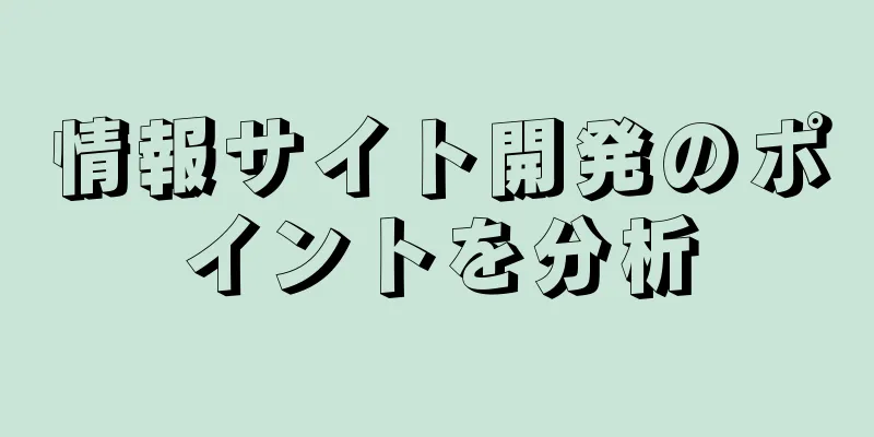 情報サイト開発のポイントを分析