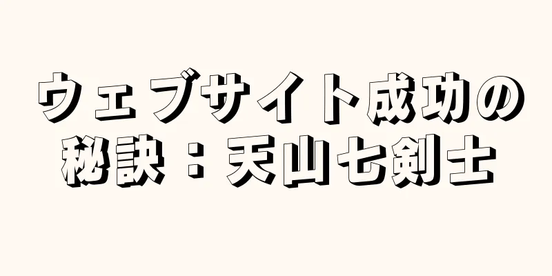 ウェブサイト成功の秘訣：天山七剣士