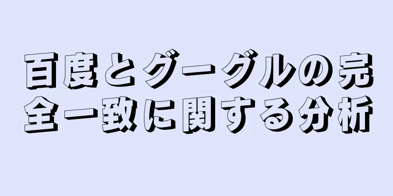 百度とグーグルの完全一致に関する分析