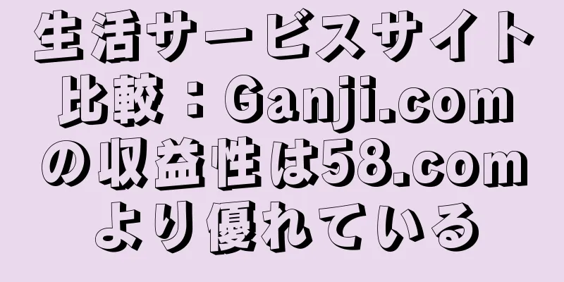 生活サービスサイト比較：Ganji.comの収益性は58.comより優れている
