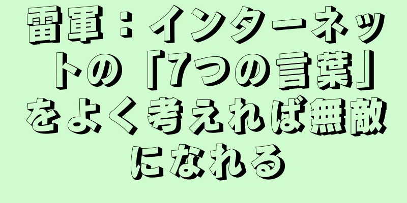 雷軍：インターネットの「7つの言葉」をよく考えれば無敵になれる